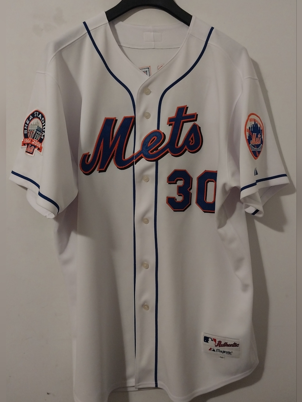 Majestic Authentic Ny Mets Wilmer Flores 2008 Patch Home Jersey Size 52